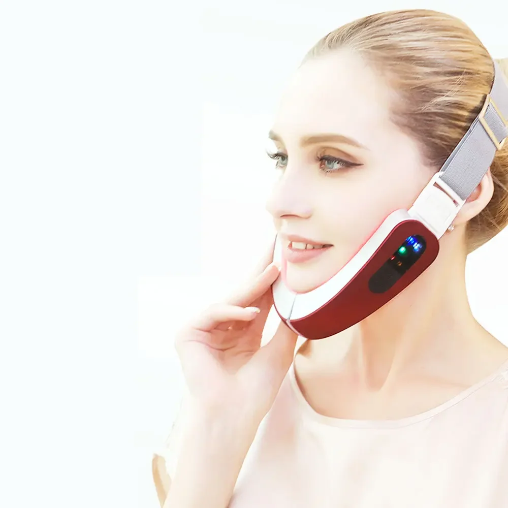 Facial Massager Electric Micro-Current Face Massager Hot Compress Therapy Face Slimming Instrument V Face Lifting Tools