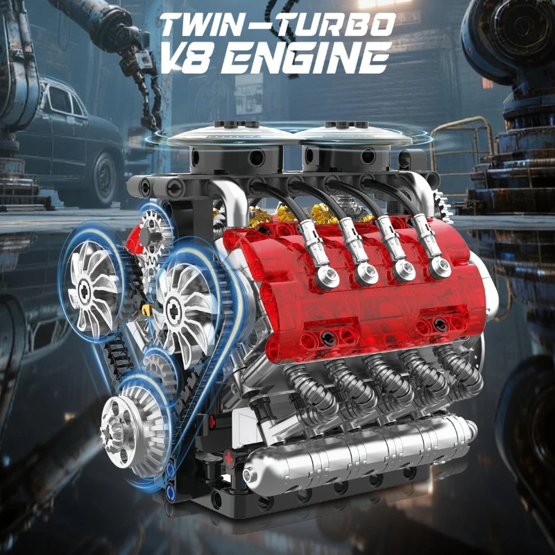 operable-motorized-dual-turbo-engine-block-kit-racing-power-structure-assembly-model-office-desktop-decor-collectible-gift