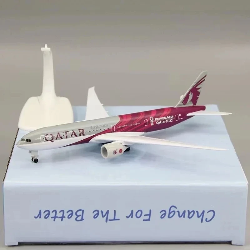 Alloy Metal AIR QATAR Airways Boeing 777 B777 Airplane Model Diecast Air Plane Model Aircraft w Wheels Landing Gears 20cm