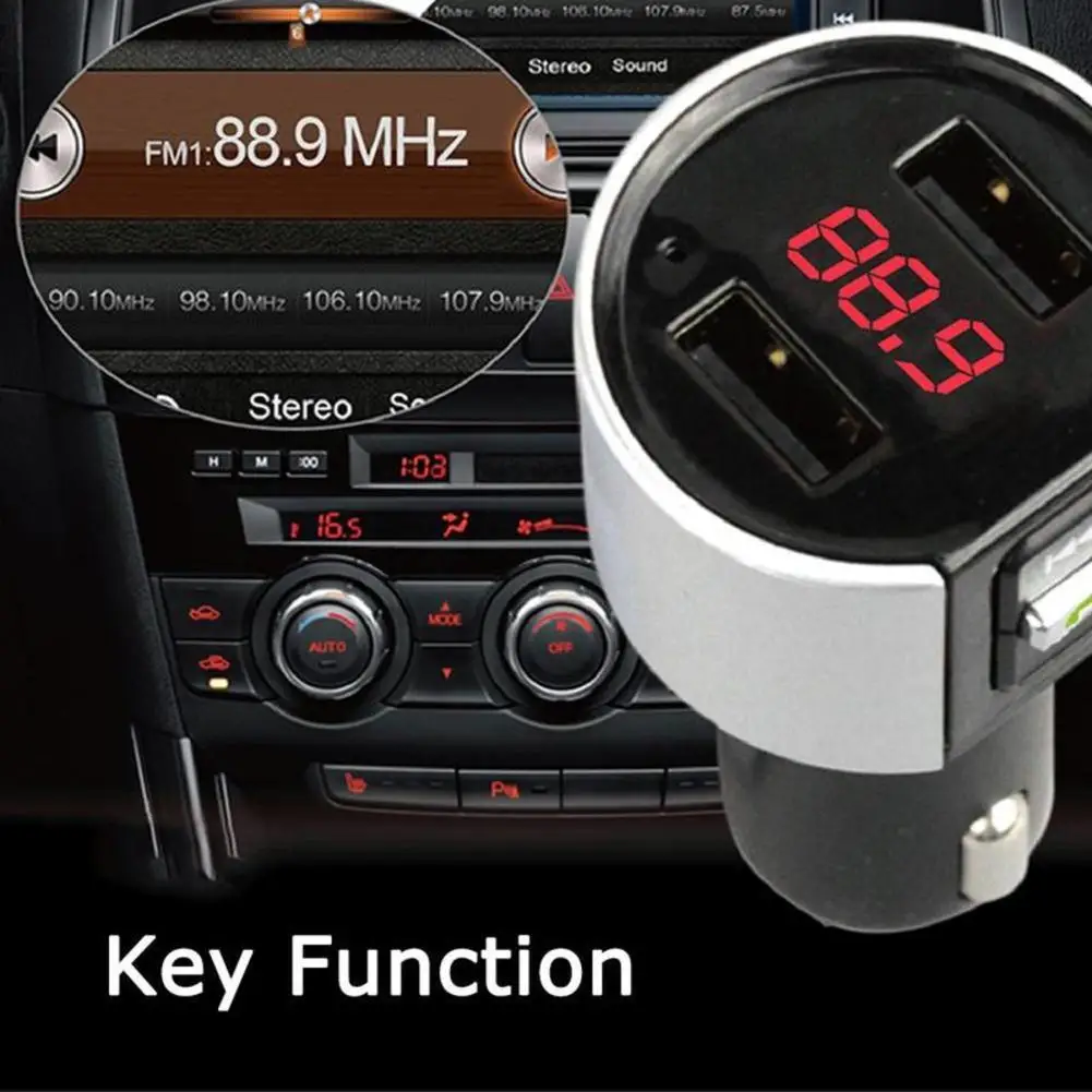 Bluetooth FM Transmitter Audio Aux Modulator Dual USB Fast Car Charger Bluetooth Handsfree Calling Car Kit Car Radio MP3 Player