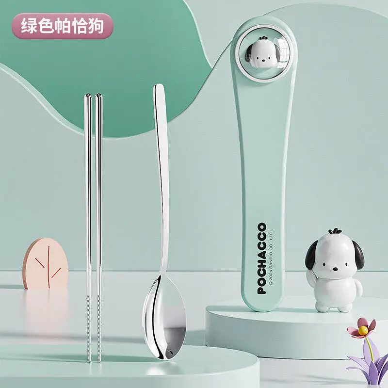 أدوات المائدة سانريو ماي ميلودي كورومي سينامورول منتج جديد منتج لطيف كارتون في الهواء الطلق محمول للكبار والأطفال في الحرم الجامعي لطيف #3