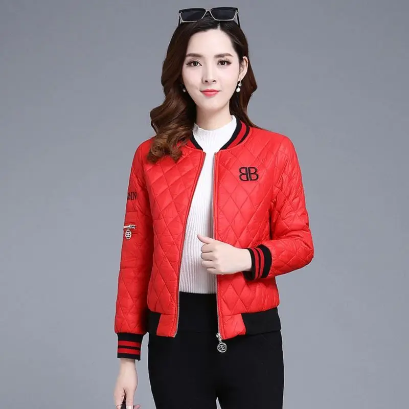 Woman Coat Bomber Baseball Black Aviator Jackets for Women Red Duck Down Quilted Padded Thick Padding in Promotion Cute Hot Cold