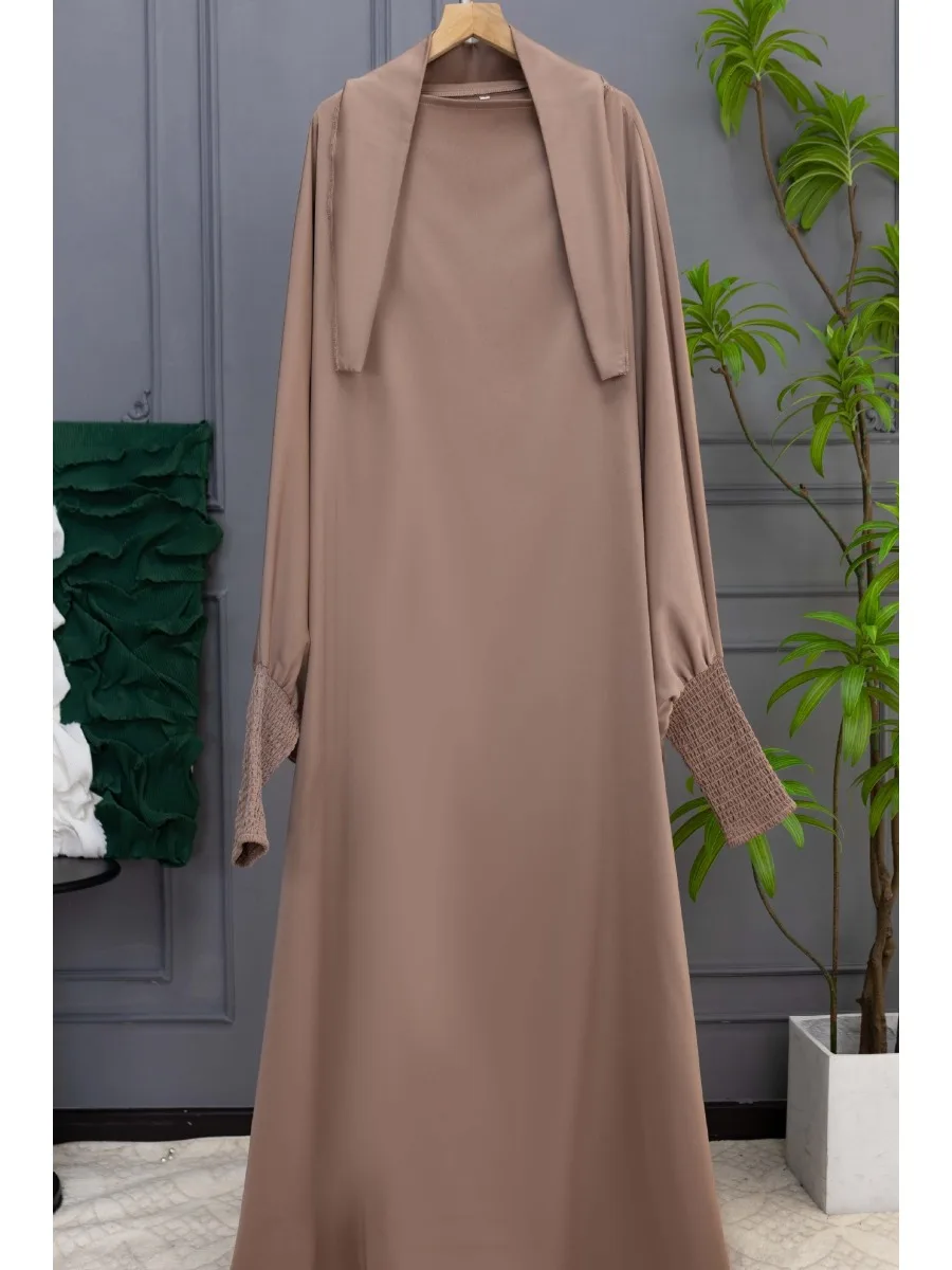 Eid Muslim Prayer Dress Long Khimar Muslim Women Prayer Garment Set Abaya Arab Islamic Burqa Ramadan Musulman 2024 Niqab