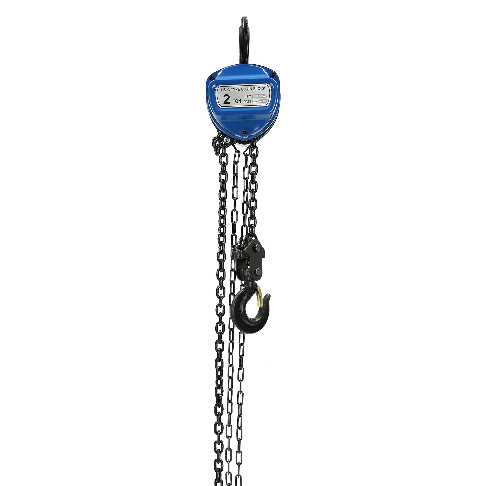 2/1/0.5T Manual Chain Hoist, Heavy Duty Pulley Hoist for Equipment Installation, Cargo Loading and Unloading