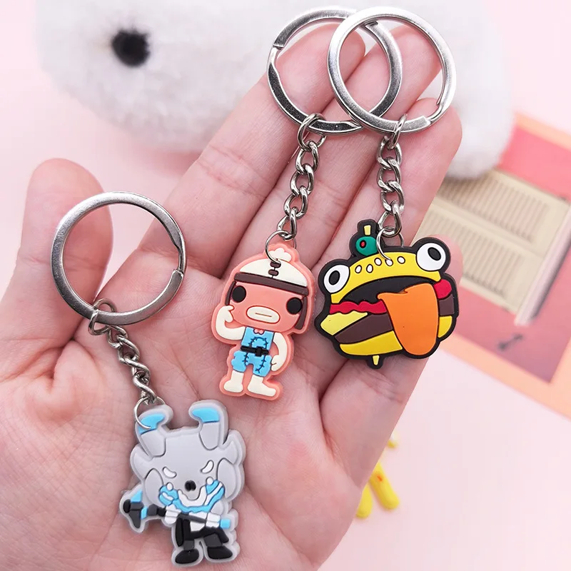 32pcs Fortnite Keychain Set Anime Kawaii Backpack Pendant Cartoon Car Keyring Cosplay Collectible Fans Toy view 4
