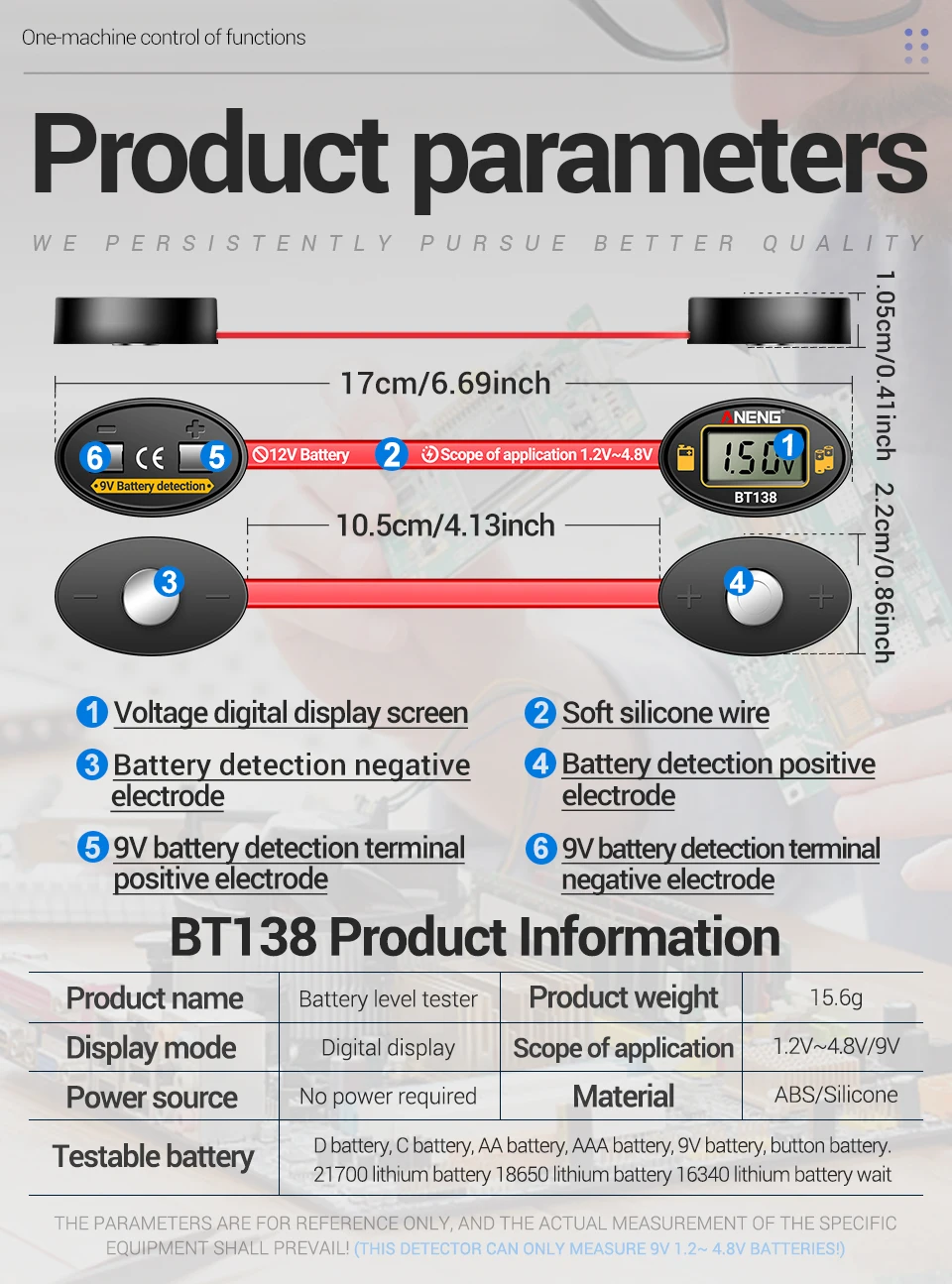 Präzisions-Detektionskit RT01 Kfz-Relais-Tester, gepaart mit BT138 Batterietester, universelles Diagnose- und Wartungswerkzeug – Detail 22