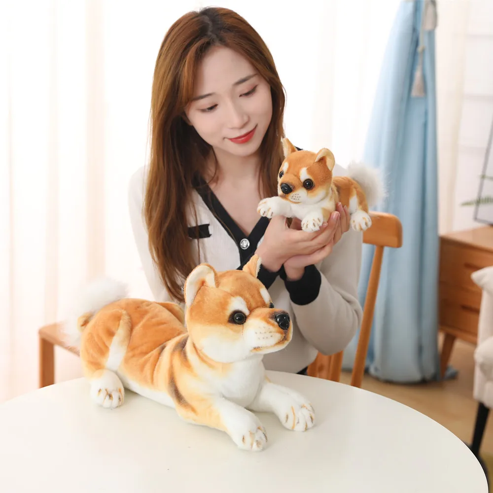 20/35Cm Mooie Shiba Inu Hond Pluchen Speelgoed Leuke Zitten Liegen Puppy Poppen Gevuld Zacht Dier Speelgoed Kinderen baby Verjaardag Geschenken