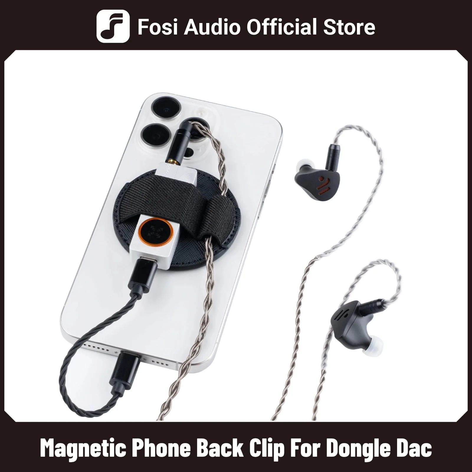 Mobile Phone Magnetic Back Clip For DS3/DS2 Dongle DAC/Wired IEM Earphones