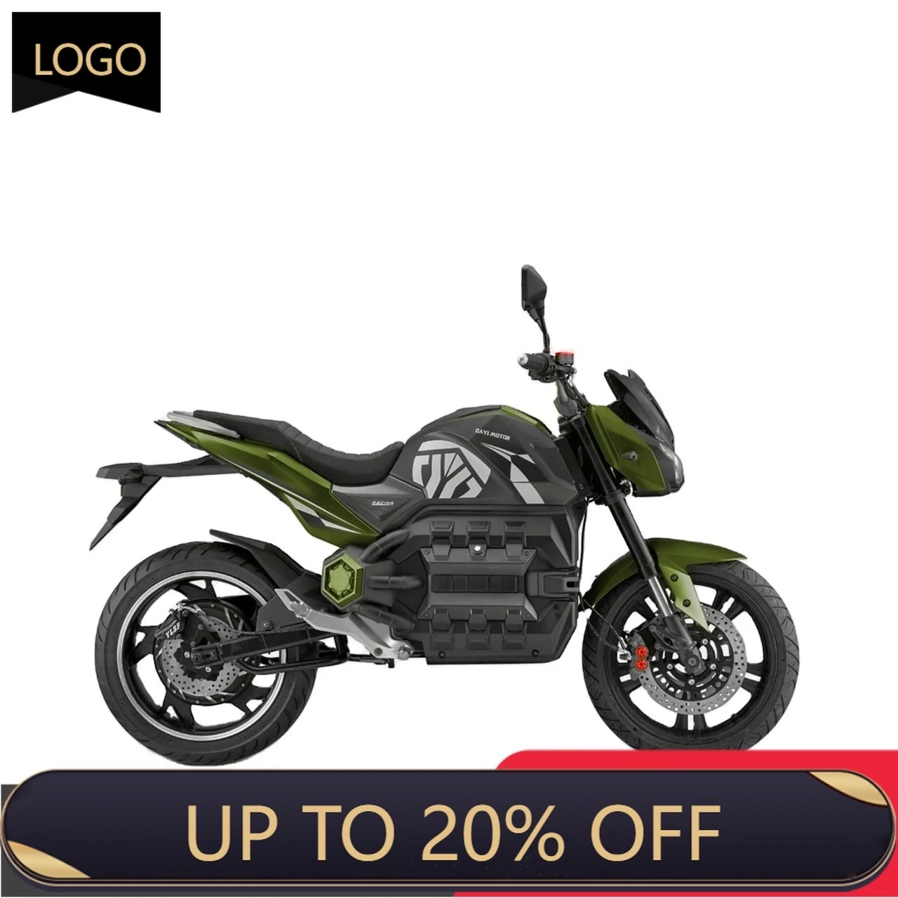 WWE EEC 72v 100AH Daymoto E-Odin Electric Motorcycle High Speed Sport Style Suspended Front Fork Waterproof