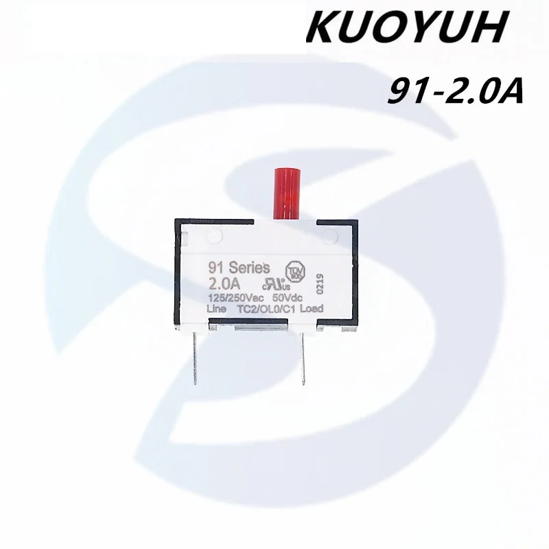 Circuit Breakers KUOYUH 91 Series 2.0A Small Current Protector Overcurrent Switch Motor Meter Protection