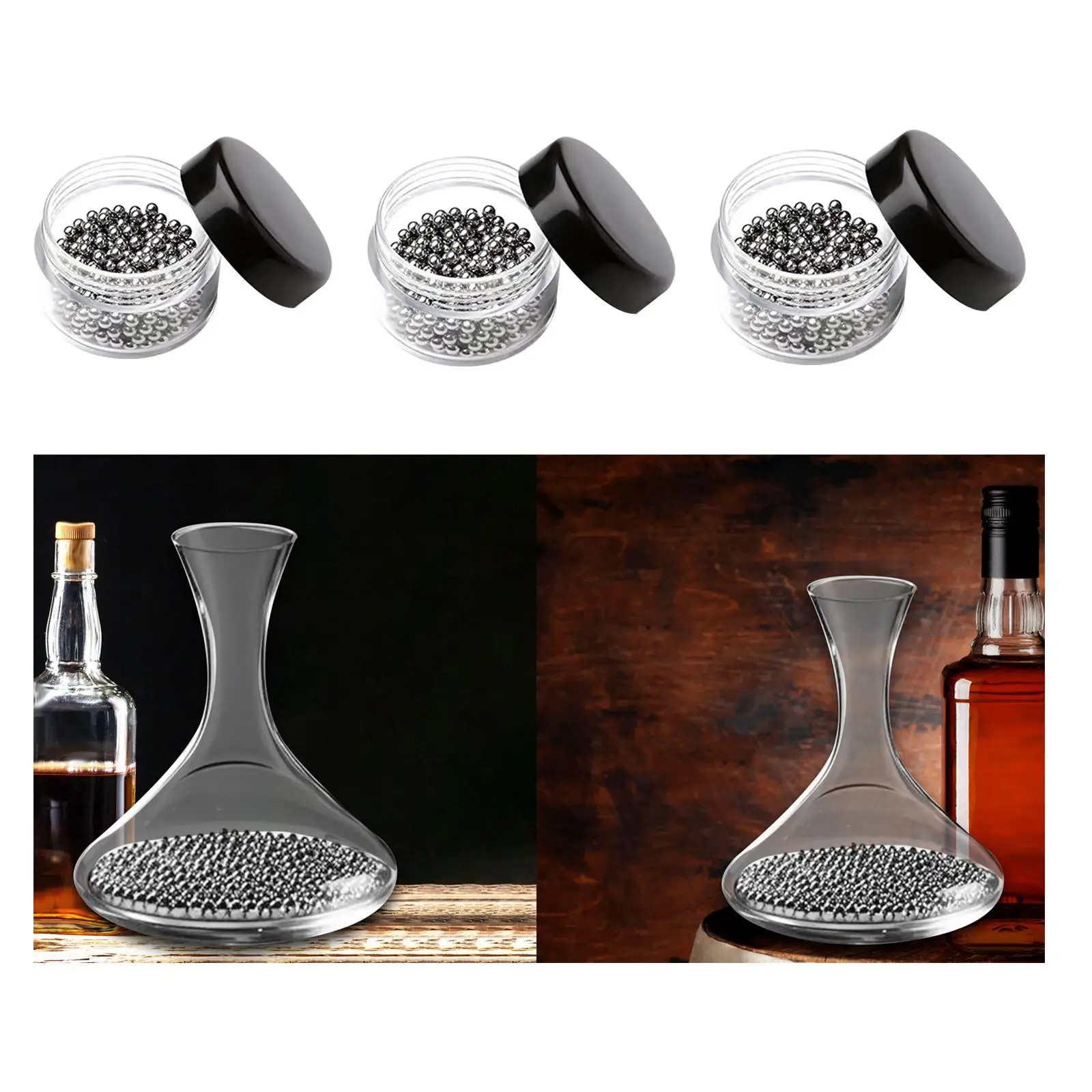 Decanter Cleaning Beads Practical Water Cup Washer Gadgets Stainless Steel Cleaning Balls for Household Carafe Kitchen Vases