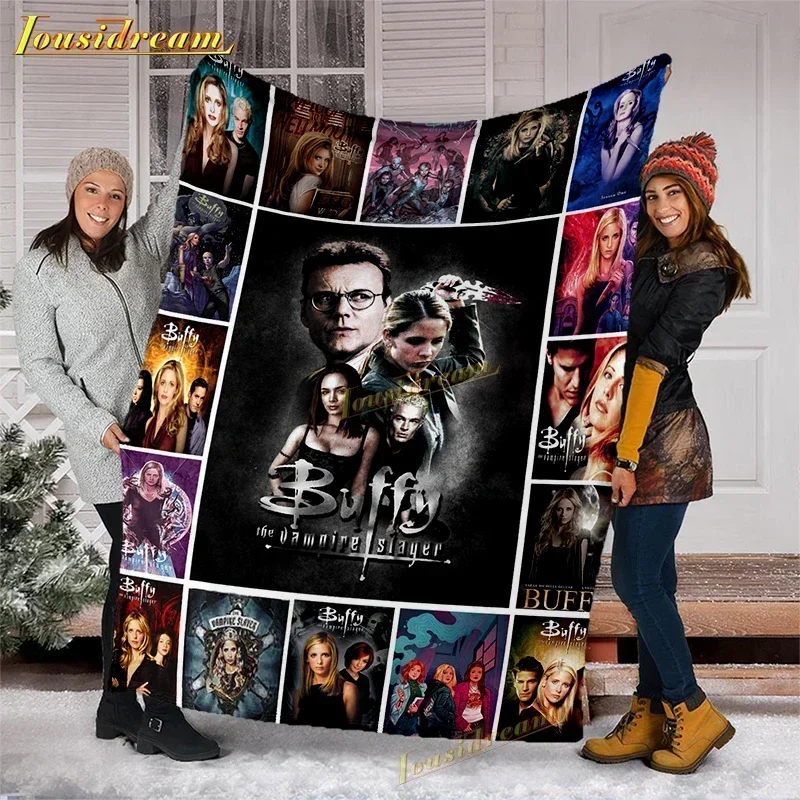 

Buffy Flannel Vampire Slayer Blanket Tv Flano Soft Blankets Portable Warm Throw Blankets for Bedding Travel