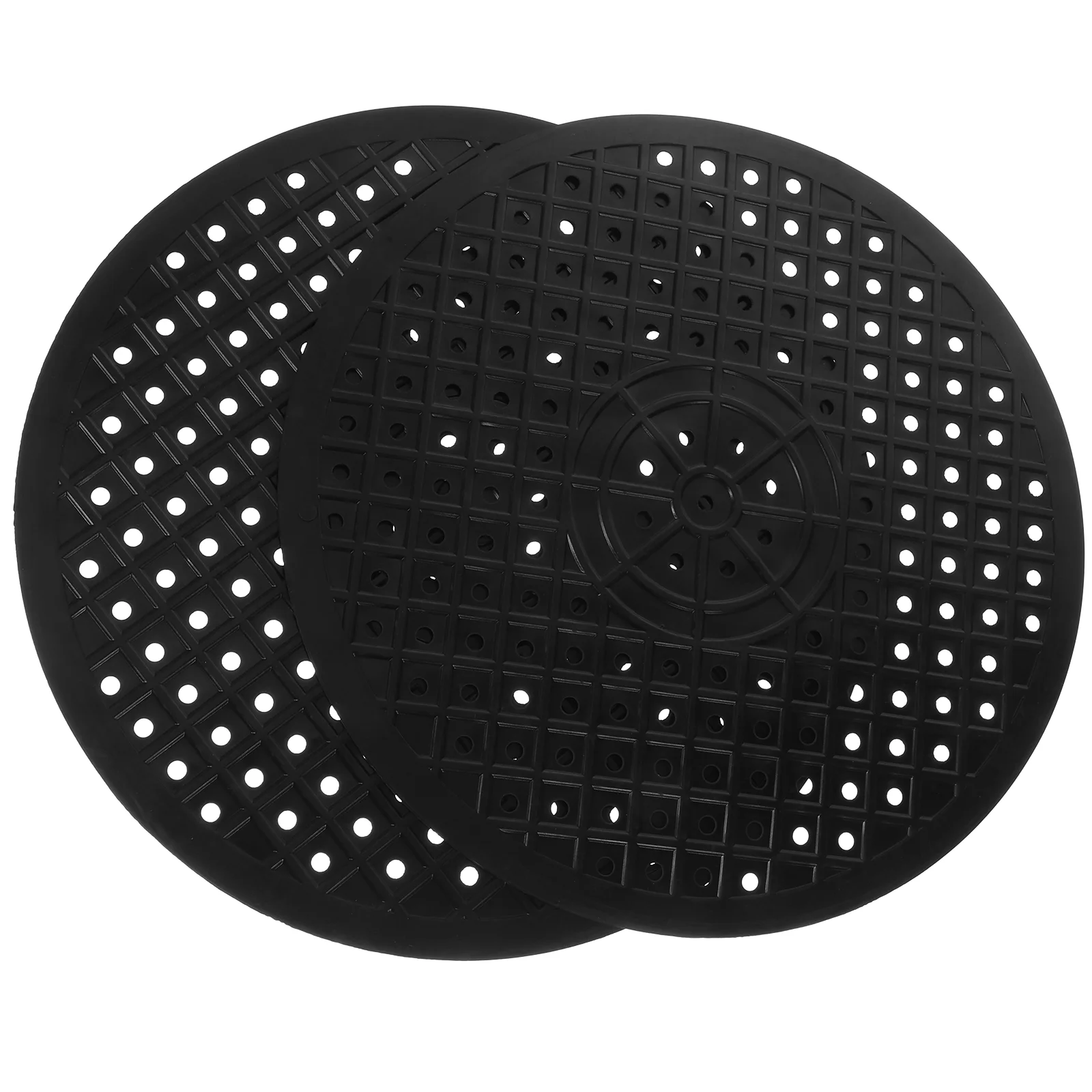 

2 Pcs Water Trough Drain Placemat Sink Mats for Bottom of Kitchen Protectors Protection Pad Silicon Faucet and Black Rubber