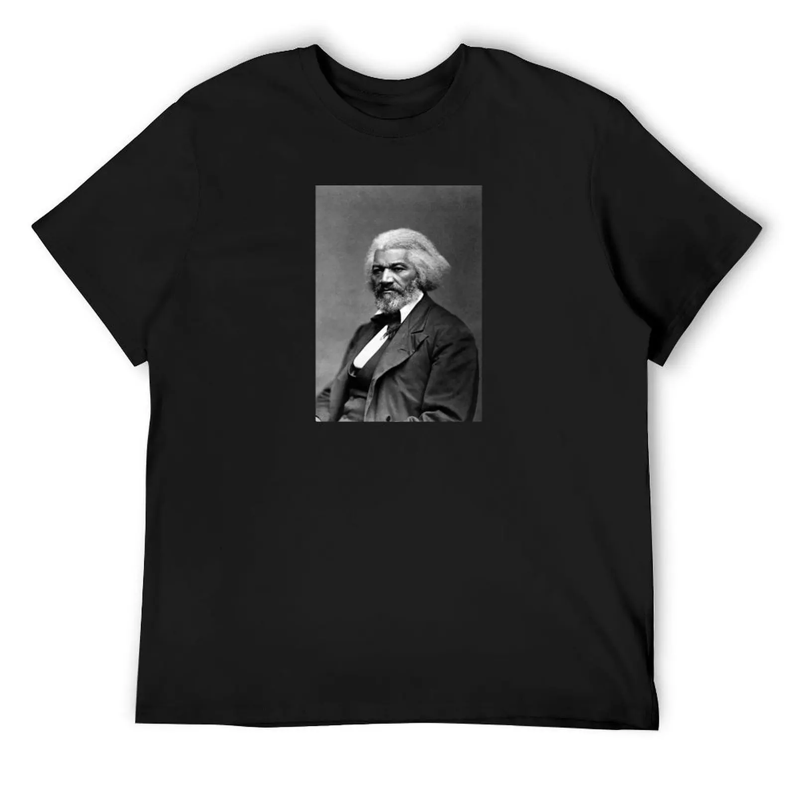 Photo Portrait of Frederick Douglass T-Shirt kawaii clothes boys whites mens funny t shirts