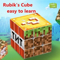 NEW Puzzle Gift My World Minecraft TNT Lawn ? Cube Printing Figure Cube Intellectual Development Toy for Girls Boys Gifts Toys
