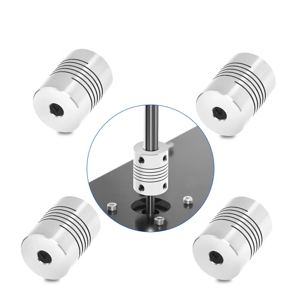 Drukarka 3D T8 śruba pociągowa sztywny wał łącznik zacisk krokowy łącznik serwomotoru D19L25 5x8x25mm dla Ender 3 Ender 5