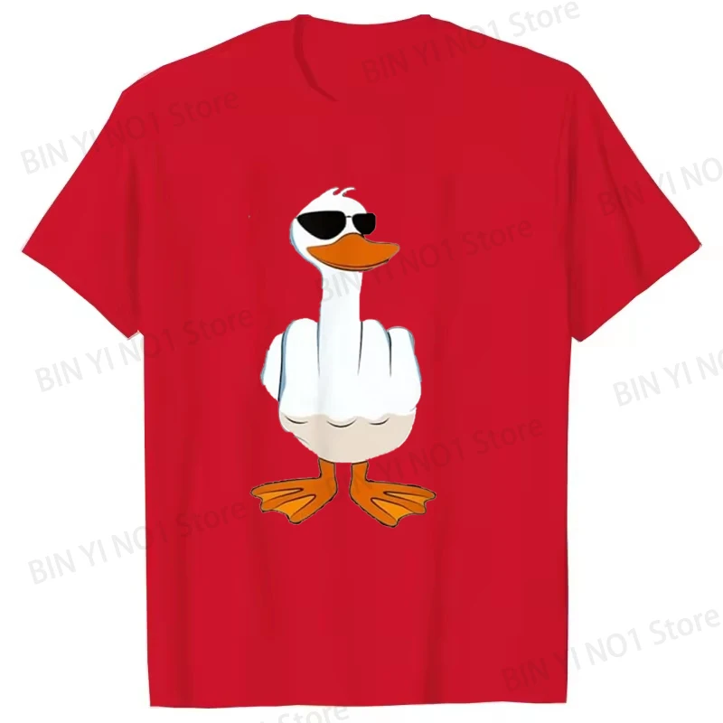 Ducks Graphic T Shirt For Men Women Funny Animal Print Tees Short Sleeves Summer Streetwear Unisex T-Shirts Round Neck Tops