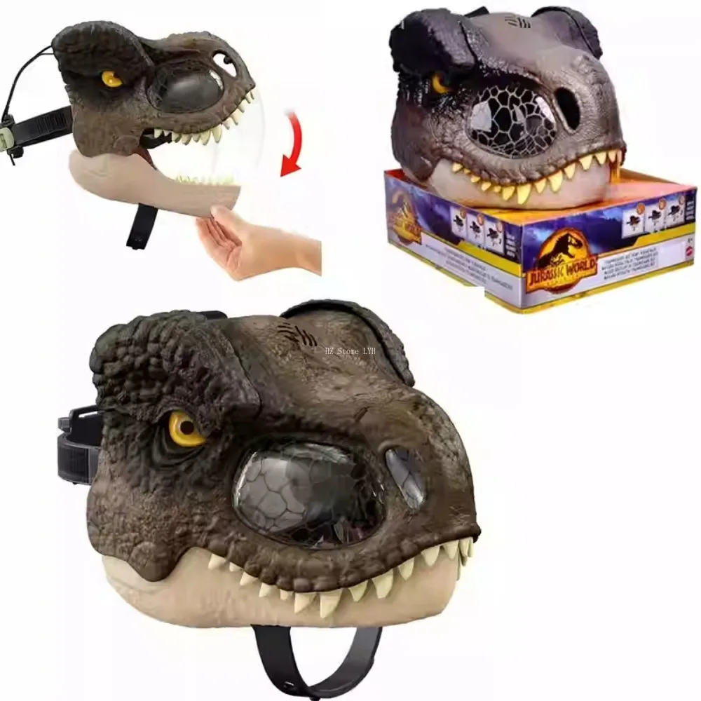 Jurassic World Tyrannosaurus Rex Mask with Sound Effect Dinosaur Cosplay Masks for Kids Children Birthday Gift GWD71