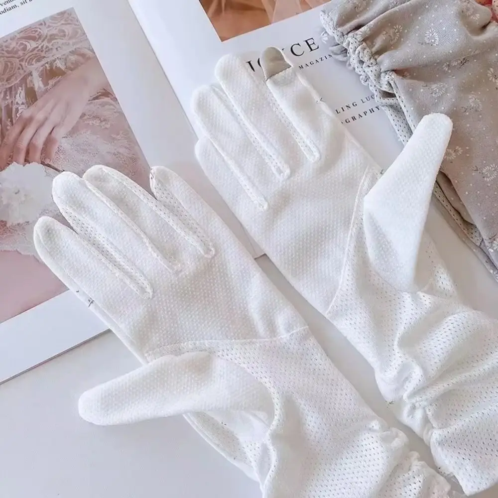 

Breathable Women's Summer Gloves Anti-UV Mid-length Sleeve Sun Protection Gloves Long Comfort Fit Cycling DrivingGloves