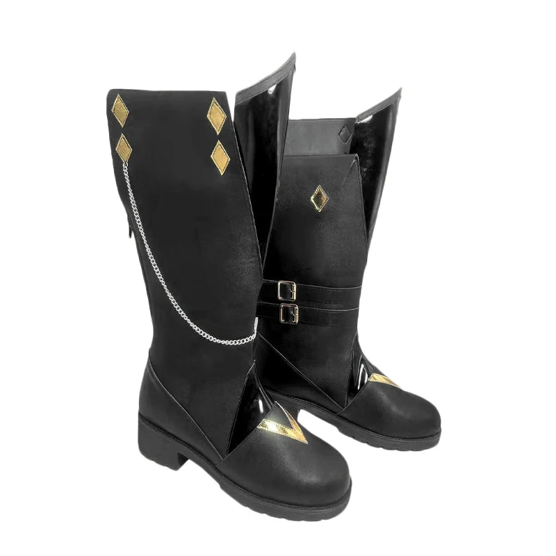 

v;3,f\6,k;Genshin Impact Tartaglia Cosplay Shoes Halloween Party Boots Custom-Mader;6,b\7,j/