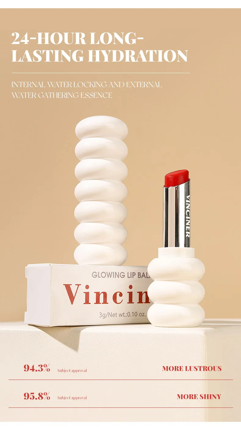 مرطب شفاه متوهج، يدوم طويلاً، ملمع شفاه مع 24 ساعة من الشفاه الناعمة والمرطبة، لمسة نهائية لامعة لامعة،