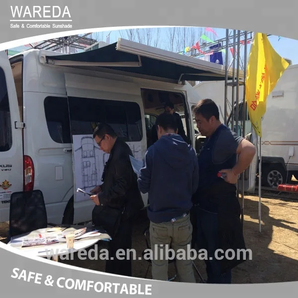 16Oz. PVC Vinyl Volledige Cassette Rv Luifel caravan Camp Car Luifel met Led Licht