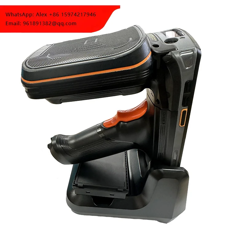 

5.7inch PDA Terminal Android 11 UHF RFID Handheld Reader With Changing Dock, 860~960Mhz UHF RFID Bluetooth/4G/WiFi Reader