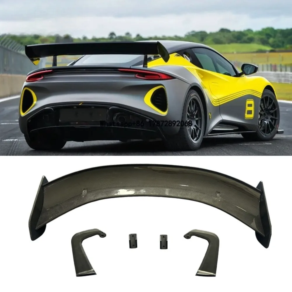 

High Quality Rear Trunk Wing Dry Carbon Fiber for Lotus Emira GT4 Style Tail Wing Rear Spoiler Lip Wings