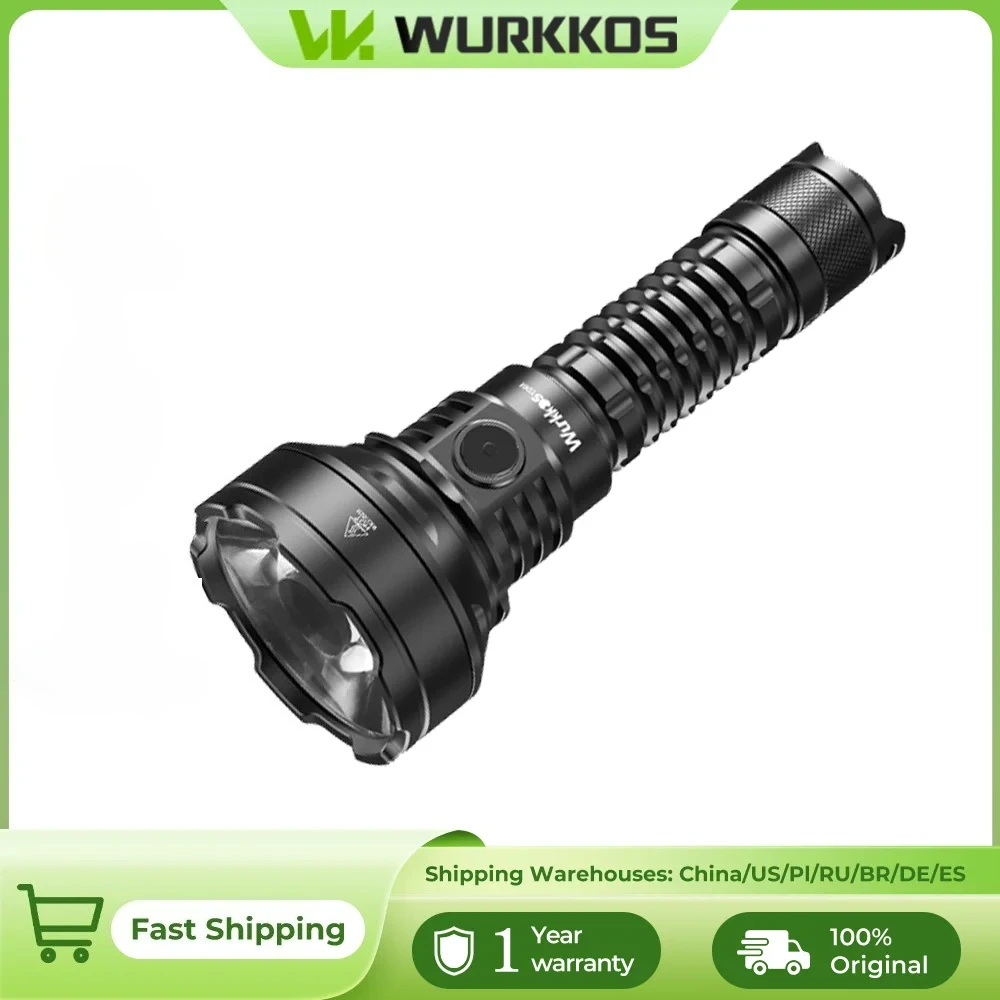 Wurkkos TD01C 21700 Rechargeable Tactical Flashlight LED USB-C 1800Lm Torch Buck Driver Throw 1000M IPX8 Waterproof Tail Switch