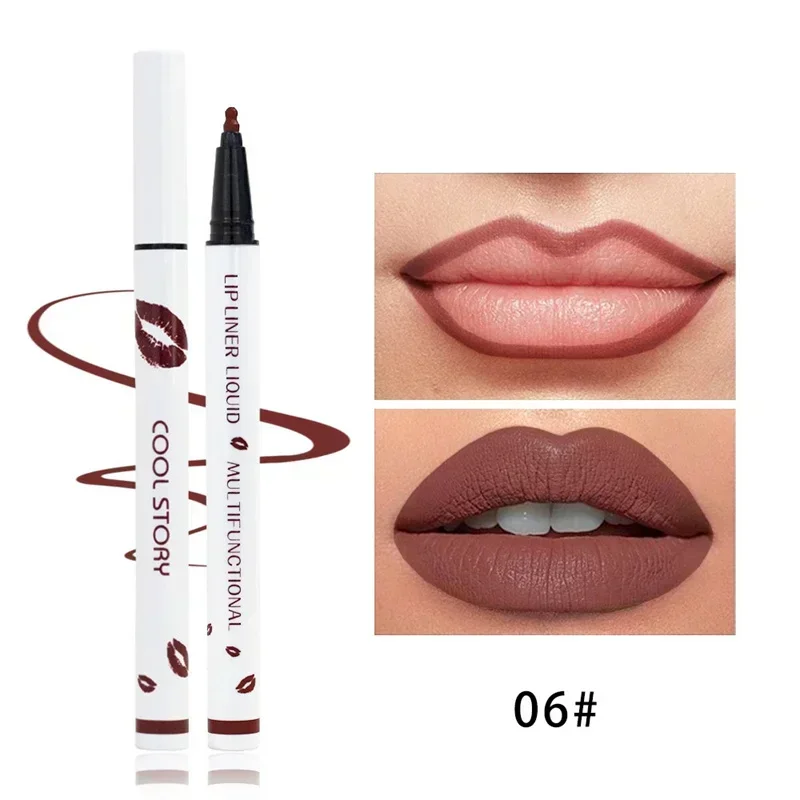 Heallor matt weicher Lip Liner flüssiger Lip liner Bleistift langlebige Lippen kosmetisches Werkzeug Stick schnell trocknend wisch feste natürliche Lippen