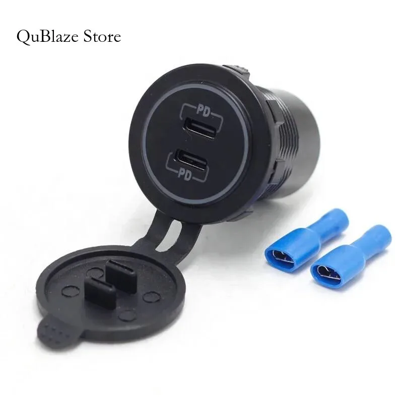 

Зарядные устройства 12 В C, новейшие 36 Вт двойные PD3.0 USB-C RV USB-розетки, автомобильная розетка «сделай сам», авто электроника для лодок, морской пехоты