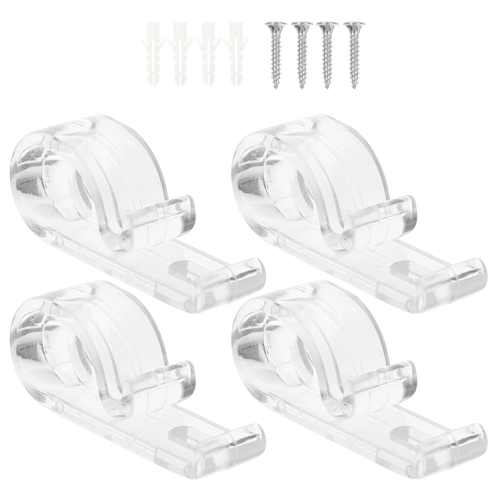 4 Pcs Curtain Positioning Hook Vertical Blinds Repair Kit Holder Fixed Roller Fixing Clip Clips Shade See Cord Safety