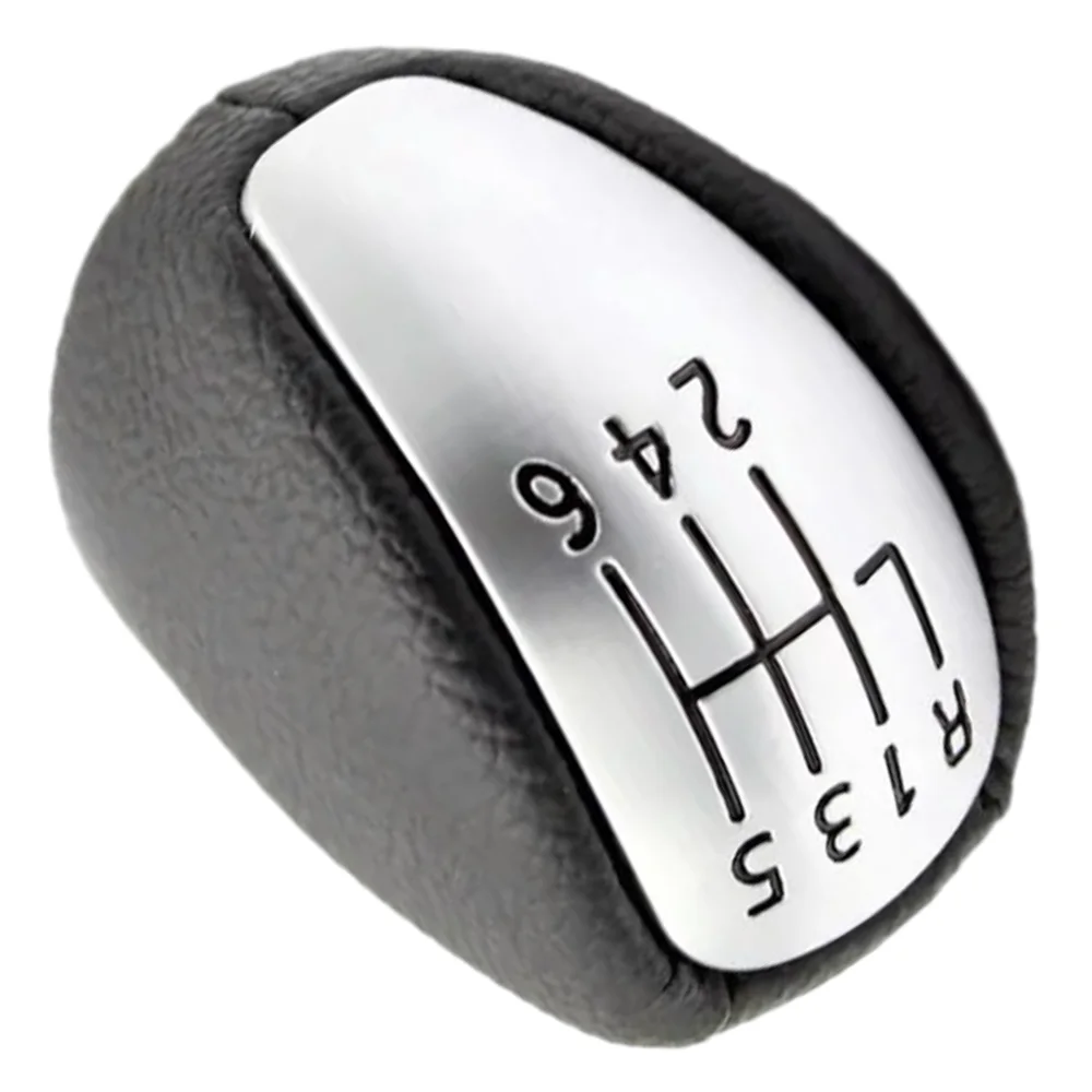 

Car 6 Speed Manual Gear Shift Knob Leather Shifter Head For Renault/Laguna Mk3 2007-2014 LHD