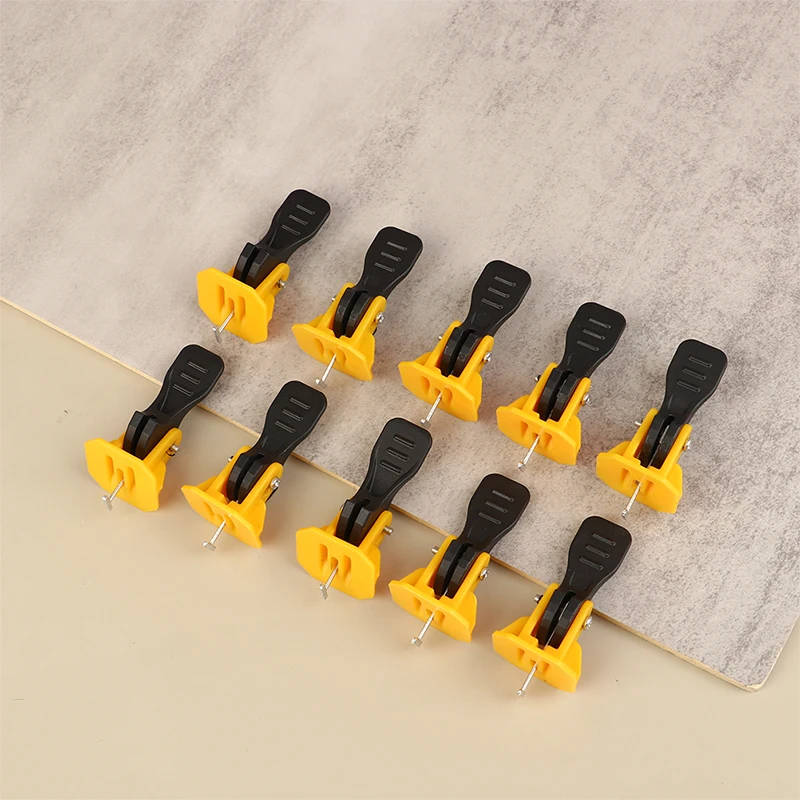 Piso telha nivelamento sistema clipes, nivelador ajustador para a telha deitado, fixação plana cerâmica parede ferramentas de construção, 10pcs