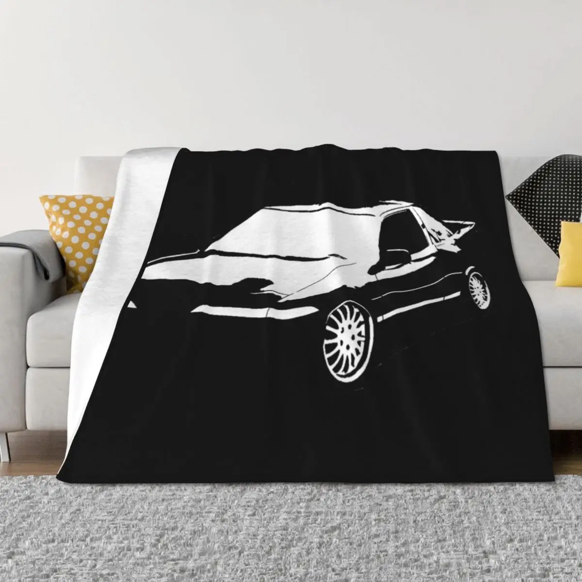 

1G DSM BlackWhite Throw Blanket Thermal Furrys sofa bed Plush Blankets