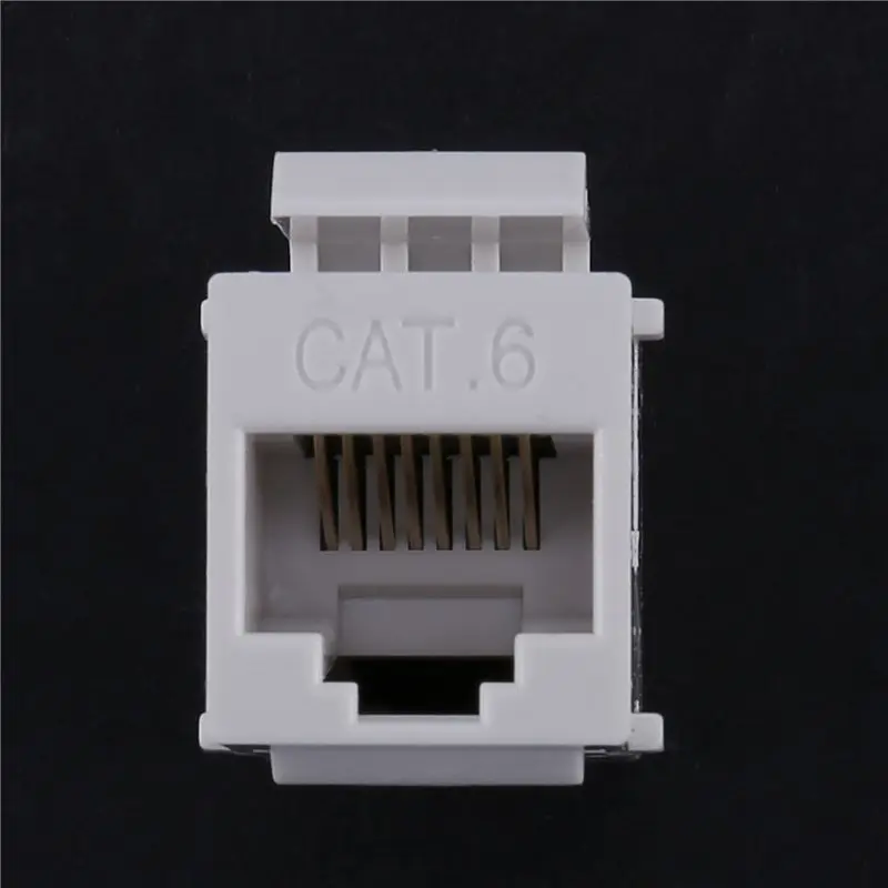 40Pcs RJ45 Connector Keystone Jack Cat6 Extension Coupler Ethernet Network LAN Cat 6 Coupler Jacks Extend Adapter,White