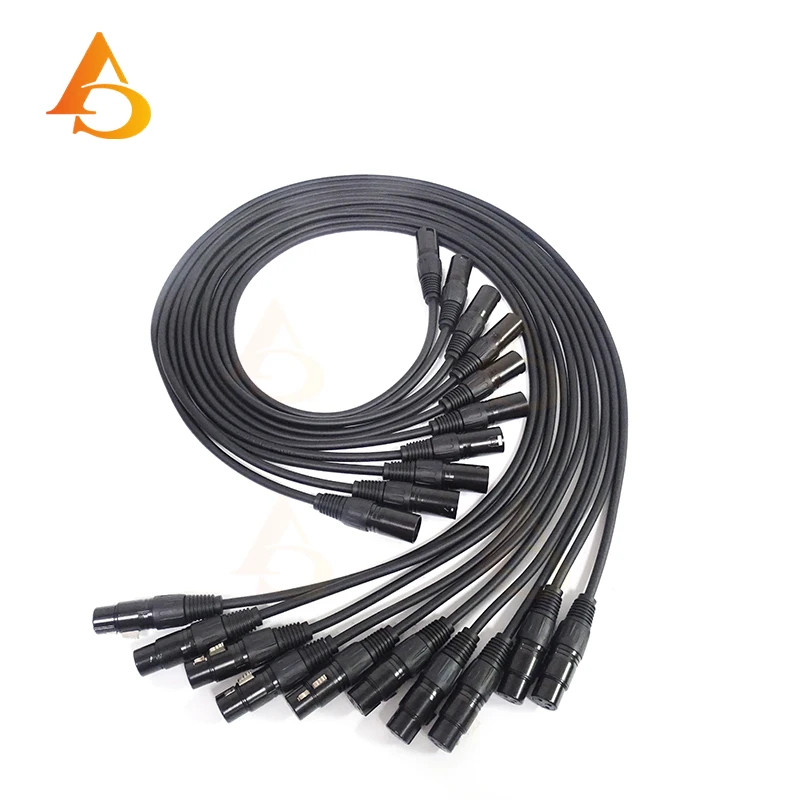 10Pcs/lots 3-PIN DMX Cable 1M/2M/3M Led Par Light Connection Cable DMX Signal Line Used For Stage Light