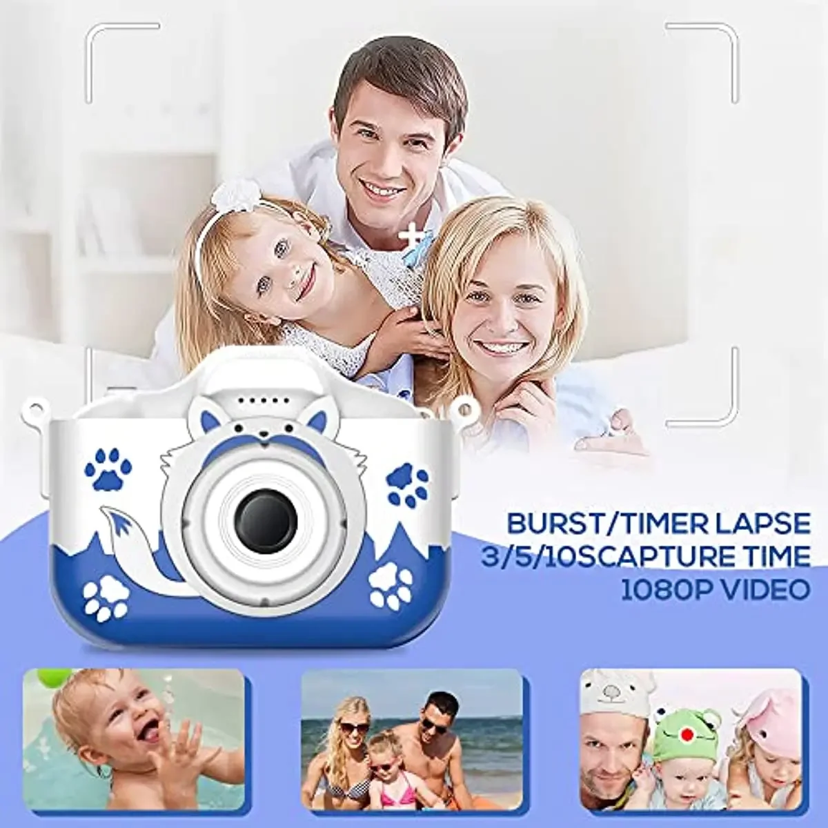 Kinderen Digitale Schattige Camera 4000W Kinderen Hd Scherm Camera Met Usb Oplader Ingebouwde Game Schokbestendig Siliconen Camera Cadeau Voor Kinderen