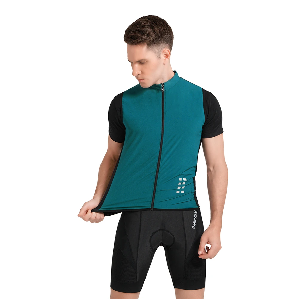 WOSAWE Men\'s Cycling Vest Windproof Breathable Cycling Coat Sleeveless Bicycle Bike Vest Ultralight Cycling Clothing