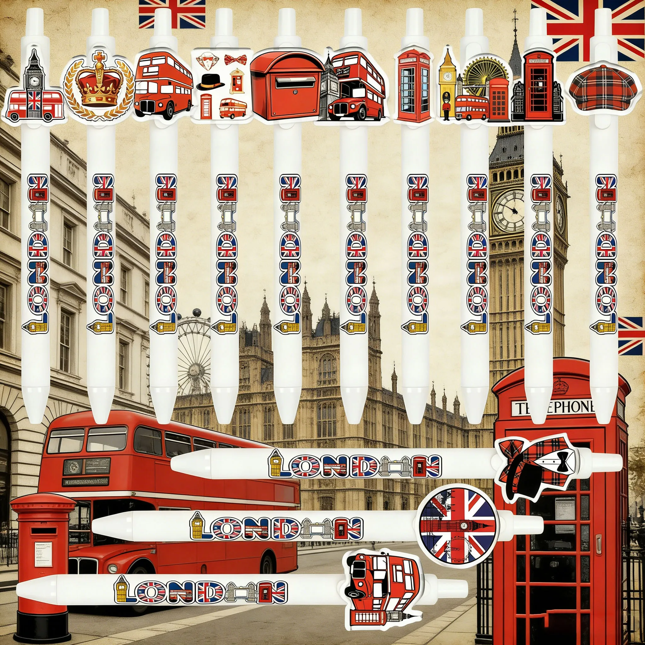 

Набор ручек в британском ретро-стиле, 13/18 шт., художественные ретро-ручки для школы, подарок на выпускной, офисный подарок.