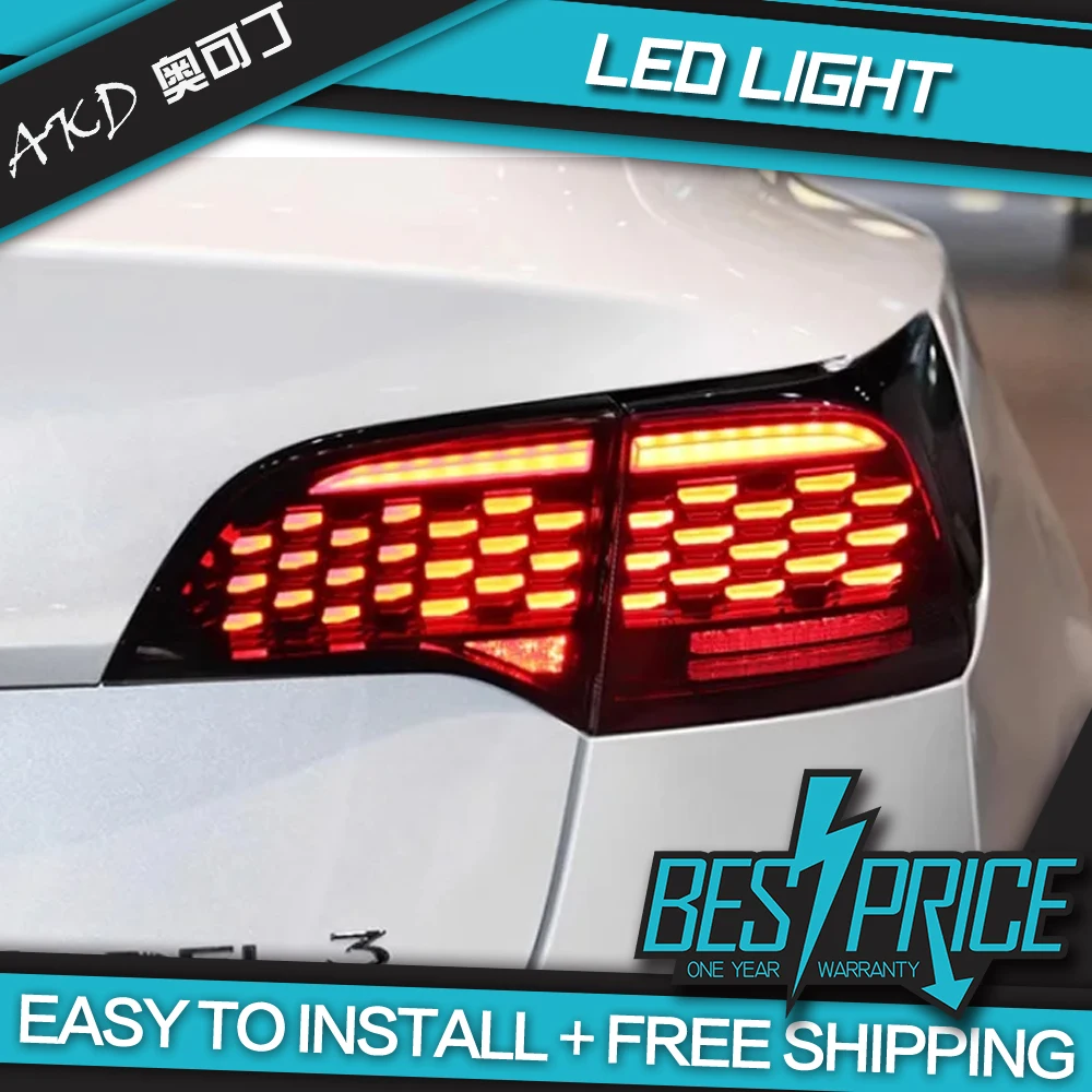 

AKD Taillights for Tesla Model 3 Tail Lights Model Y LED Tail Light Dynamic Signal DRL Brake Reverse Rear Reverse Brake