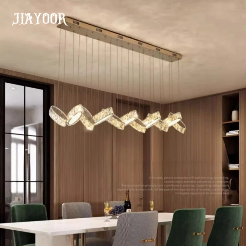 

Modern Pendant Light New Crystal Home Dining Table Pendant Light Simple and Luxurious Bar Desk Lamp Ceiling Pendant Light