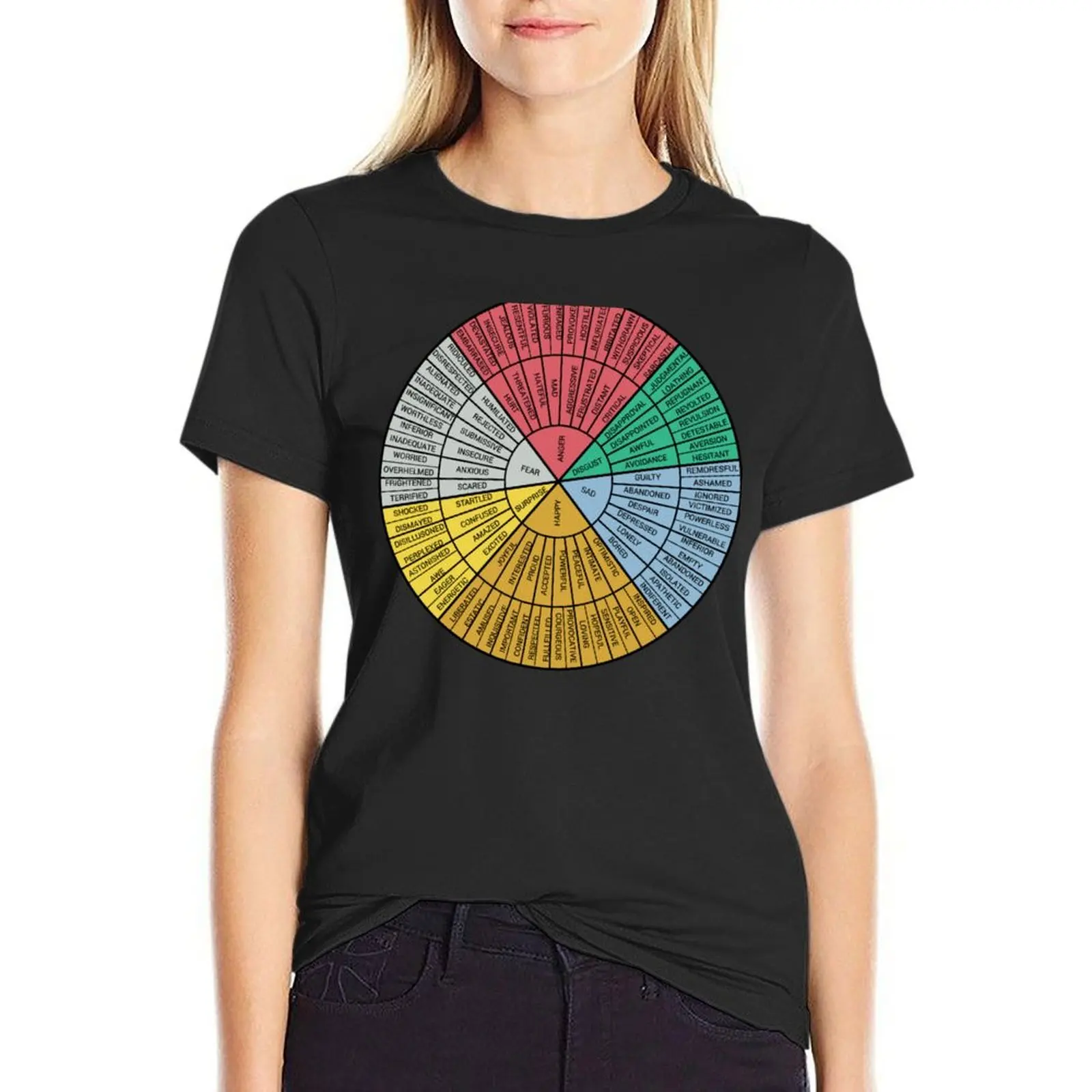 

Wheel Of Emotions T-Shirt shirts graphic tees tops oversized Woman clothing
