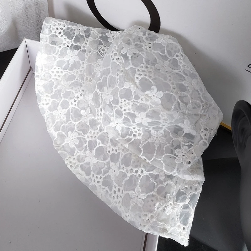 الصيف قبعة بحافة جوفاء الدانتيل زهرة الصيادين قبعة المرأة واسعة حافة قبعات للحماية من الشمس في الهواء الطلق السفر عادية الشمس برهان قبعة قبعات غطاء الرأس #6