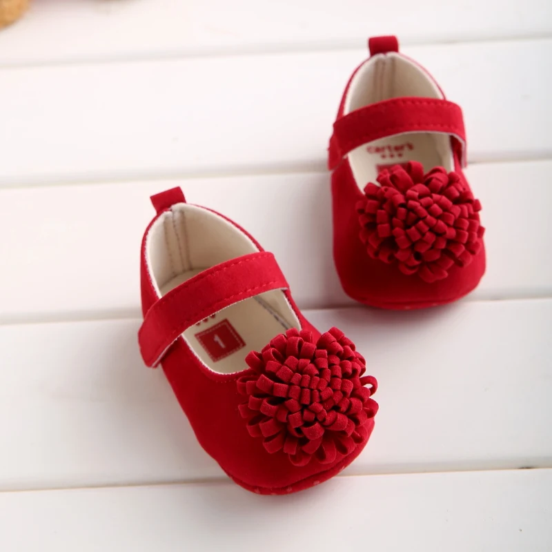 Cute Mary Jane baby girl shoelace floral embellishmentNon slip breathable fabric, suitable for all seasons