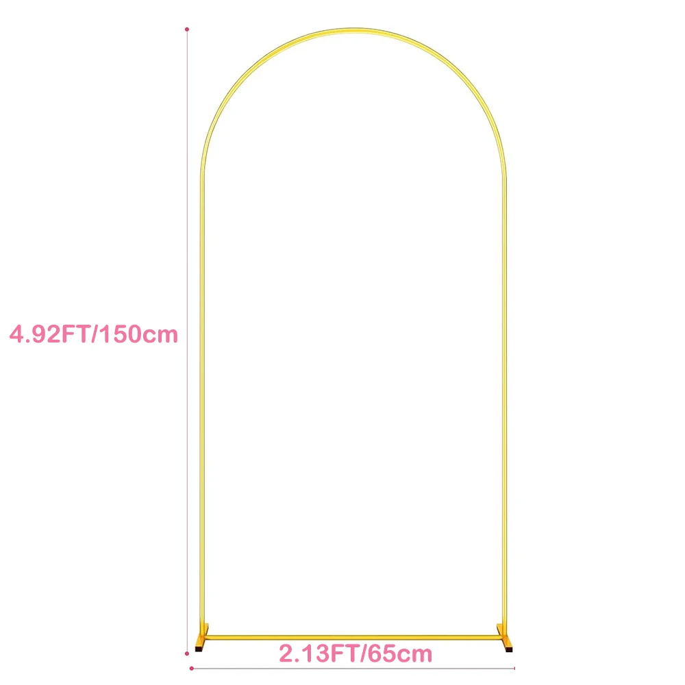 Metalen Gouden Bruiloft Boog Stand 1PCS 3.9FT 5.9FT 7.2FT Bruiloft Boog Frame Achtergrond Ceremonie Verjaardagsfeestje Baby Douche Decoraties