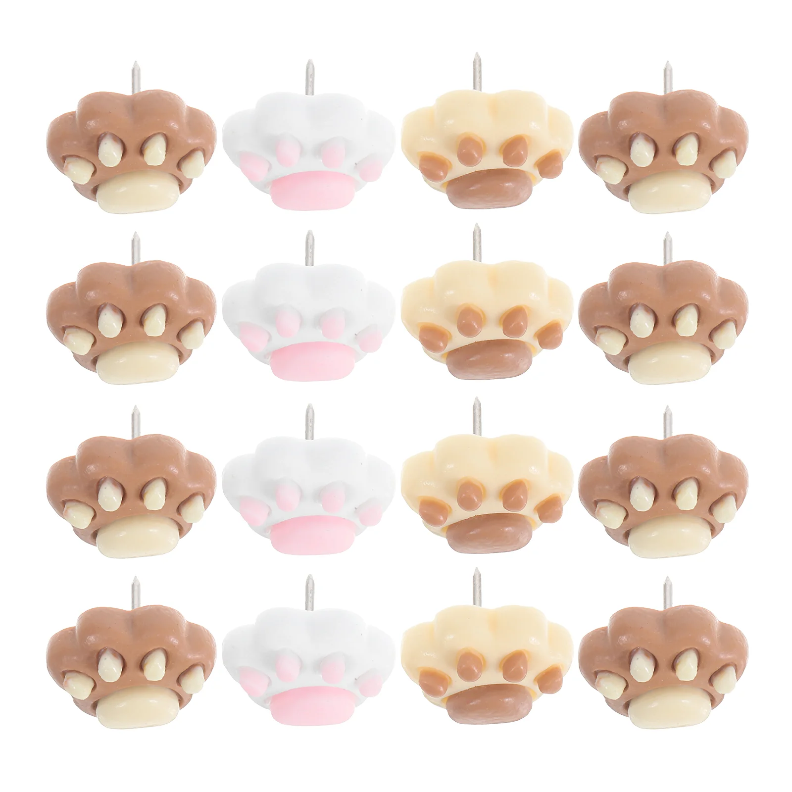 

30 PCS Dog Paw Thumbtack Spill Push Pins for Bulletin Board Wall Cork Resin Travel Cute Animal