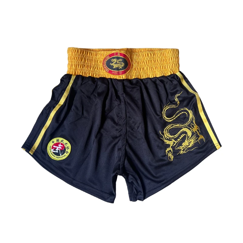 Boxing Shorts Dragon Embroidery Muay Thai Shorts Men Women Child Fight Kickboxing Training Pants Sanda Martial Arts MMA Trunks