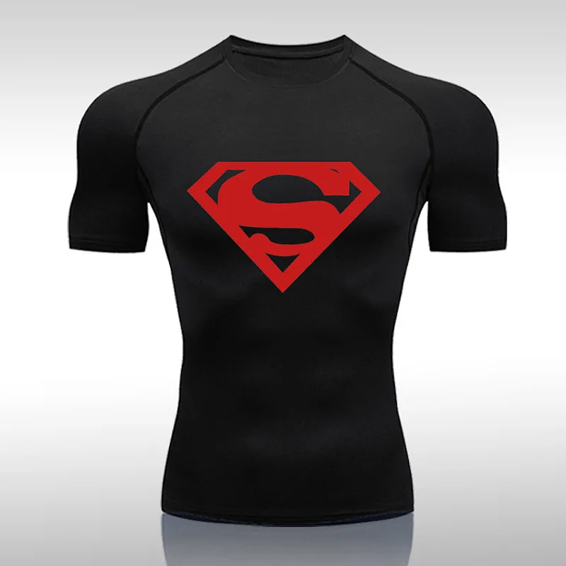 Sports Compression Shirt Men's T-Shirt Short Sleeve Quick Dry Summer Fitness Top Bodybuilder T-shirt Running Men's Gym Clothing