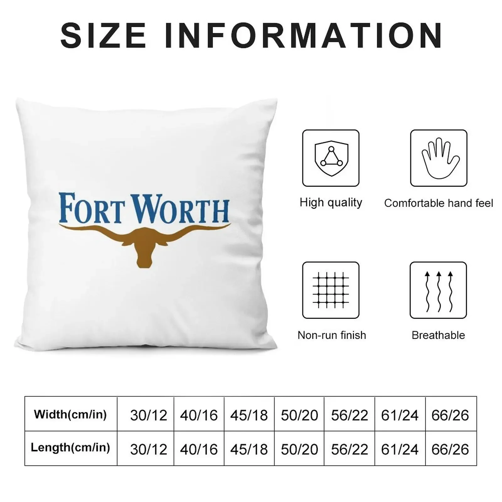 City-of-Fort-Worth Throw Pillow Christmas Pillow Cases ornamental pillows for living room pillow